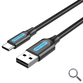 CABLE USB-A A USB-C 1 M GRIS VENTION