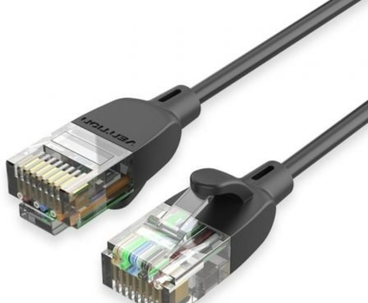 CABLE DE RED LATIGUILLO RJ45 UTP CAT6A 10 M NEGRO VENTION