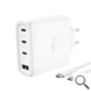 CARGADOR PARED/VIAJE 3xUSB-C + USB-A 65W MAXO BLANCO TRUST