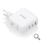CARGADOR PARED GaN 2xUSB-C + USB-A 140W BLANCO AISENS